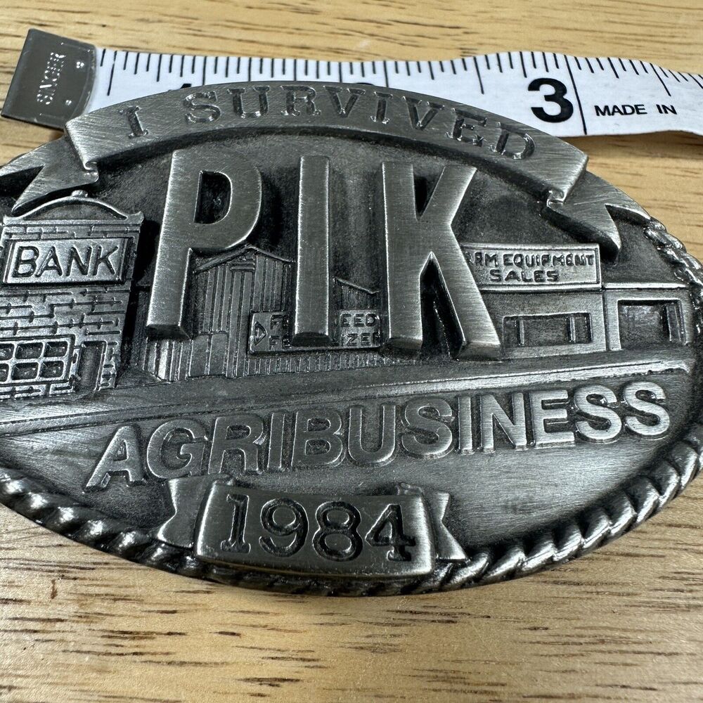 1984 Vintage PIK I Survived Agribusiness Limited Edition #1408 Belt Buckle - Picture 9 of 12